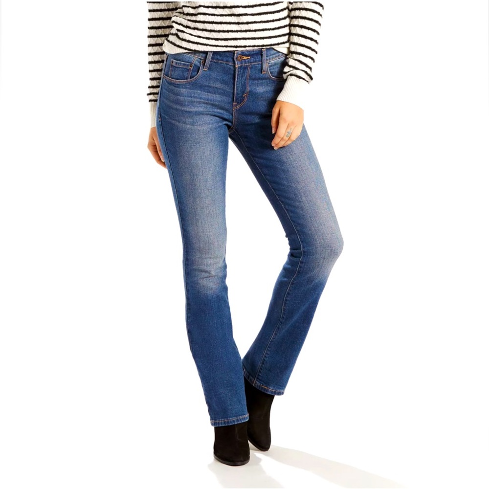 Levi's Women's 515 Nouveau Stretch Bootcut Low Rise Jeans scenic vista size 10S